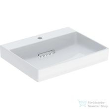   Geberit ONE 60x48 cm-es mosdó túlfolyó nélkül,KeraTect mázzal,fényes fehér takarólappal,fehér 505.034.00.1