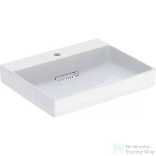Geberit ONE 60x48 cm-es mosdó túlfolyó nélkül,KeraTect mázzal,fényes fehér takarólappal,fehér 505.034.00.1