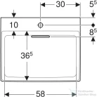 Geberit ONE 60x48 cm-es mosdó túlfolyó nélkül,KeraTect mázzal,fényes fehér takarólappal,fehér 505.034.00.1