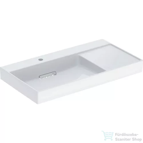 Geberit ONE 90x48 cm-es mosdó bal oldali csaplyukkal,fényes fehér takarólappal,KeraTect mázzal,fehér 505.039.00.1