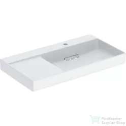   Geberit ONE 90x48 cm-es mosdó jobb oldali csaplyukkal,fényes fehér takarólappal,KeraTect mázzal,fehér 505.043.00.1