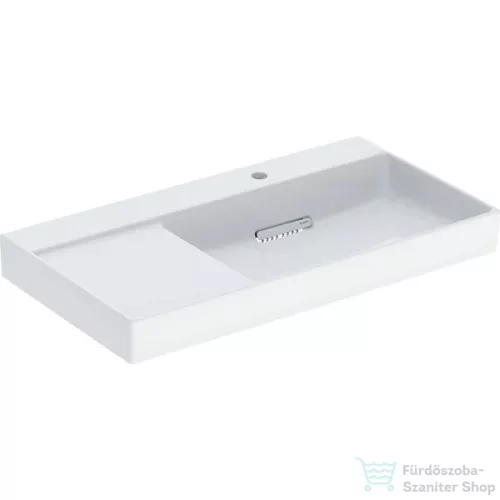 Geberit ONE 90x48 cm-es mosdó jobb oldali csaplyukkal,fényes fehér takarólappal,KeraTect mázzal,fehér 505.043.00.1
