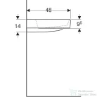 Geberit ONE 90x48 cm-es mosdó jobb oldali csaplyukkal,fényes fehér takarólappal,KeraTect mázzal,fehér 505.043.00.1