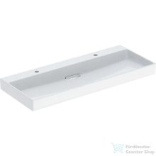   Geberit ONE 120x48 cm-es mosdó 2 csaplyukkal,KeraTect mázzal,fényes fehér takarólappal,fehér 505.049.00.1