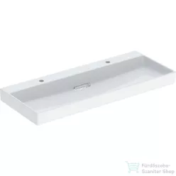   Geberit ONE 120x48 cm-es mosdó 2 csaplyukkal,KeraTect mázzal,fényes fehér takarólappal,fehér 505.049.00.1