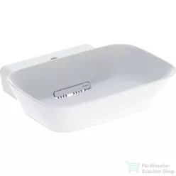   Geberit ONE 50x42,5 cm-es pultra ültethető mosdó túlfolyó nélkül,fényes fehér takarólappal,KeraTect mázzal,fehér 505.051.00.1