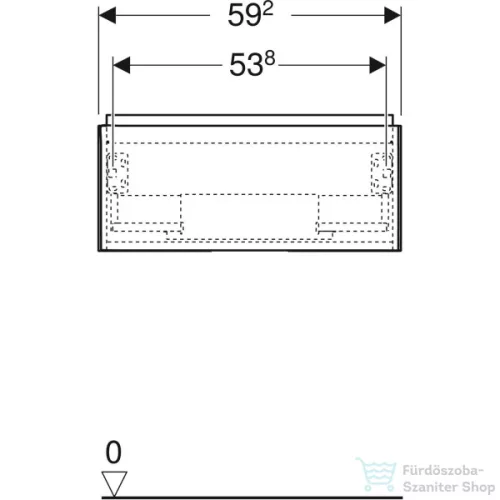 Geberit ONE 59,2x47x26,6 cm-es 1 fiókos alsószekrény,fényes fehér 505.071.00.1