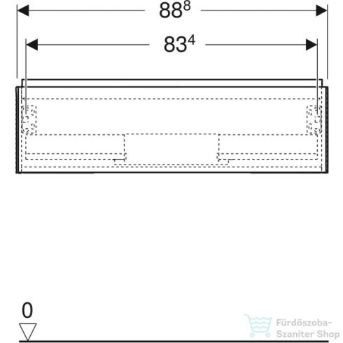 Geberit ONE 88,8x47x26,6 cm-es 1 fiókos alsószekrény,fényes fehér 505.073.00.1