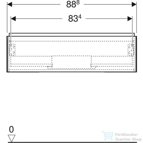 Geberit ONE 88,8x47x26,6 cm-es 1 fiókos alsószekrény,hikoridió 505.073.00.6