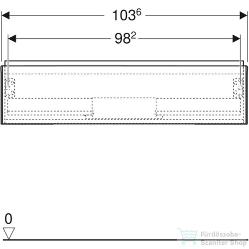 Geberit ONE 103,6x47x26,6 cm-es 1 fiókos alsószekrény,matt láva 505.074.00.3