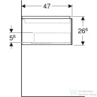 Geberit ONE 103,6x47x26,6 cm-es 1 fiókos alsószekrény,tölgy 505.074.00.5