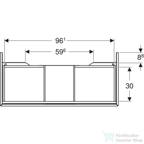 Geberit ONE 103,6x47x26,6 cm-es 1 fiókos alsószekrény,hikoridió 505.074.00.6