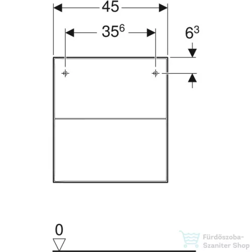 Geberit ONE 45x47x49,2 cm-es 2 fiókos oldalsó szekrény,matt fekete 505.077.00.8
