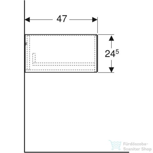 Geberit ONE 45x47x24,5 cm-es 1 fiókos oldalsó szekrény,hikoridió 505.078.00.6
