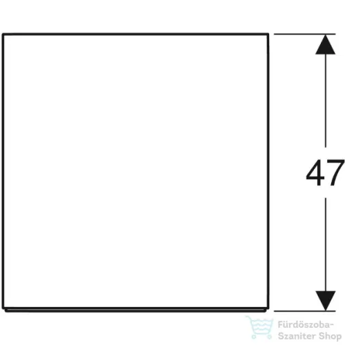 Geberit ONE 45x47x24,5 cm-es 1 fiókos oldalsó szekrény,matt fekete 505.078.00.8