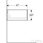 Geberit ONE 45x47x24,5 cm-es 1 fiókos oldalsó szekrény,matt fekete 505.078.00.8