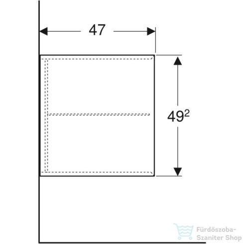 Geberit ONE 45x47x49,2 cm-es oldalsó polcos szekrény,fényes homokszürke 505.079.00.4