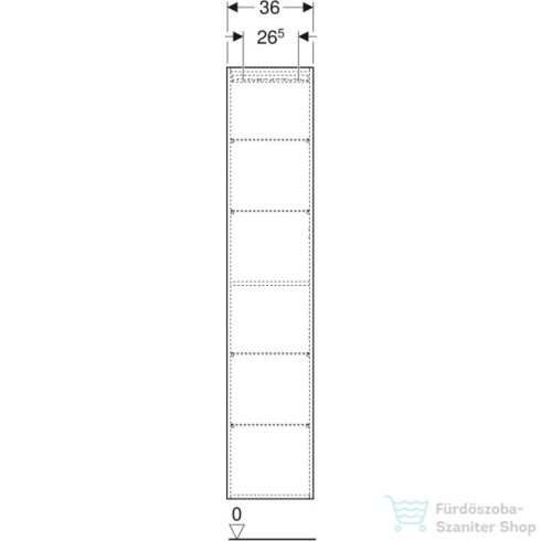 Geberit ONE 36x29,1x180 cm-es 1 ajtós oldalsó szekrény,hikoridió 505.083.00.6