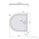 Sapho POLYSAN ISA zuhanytálca 90x90x4 cm 50511