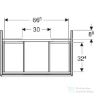 Geberit ONE 74x47x50,4 cm-es 2 fiókos alsószekrény,tölgy 505.262.00.5