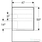 Geberit ONE 74x47x50,4 cm-es 2 fiókos alsószekrény,tölgy 505.262.00.5