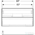Geberit ONE 88,8x47x50,4 cm-es 2 fiókos alsószekrény,fényes homokszürke 505.263.00.4