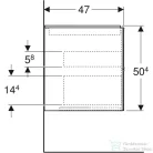 Geberit ONE 88,8x47x50,4 cm-es 2 fiókos alsószekrény,matt fekete 505.263.00.8