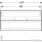 Geberit ONE 103,6x47x50,4 cm-es 2 fiókos alsószekrény,fényes fehér 505.264.00.1