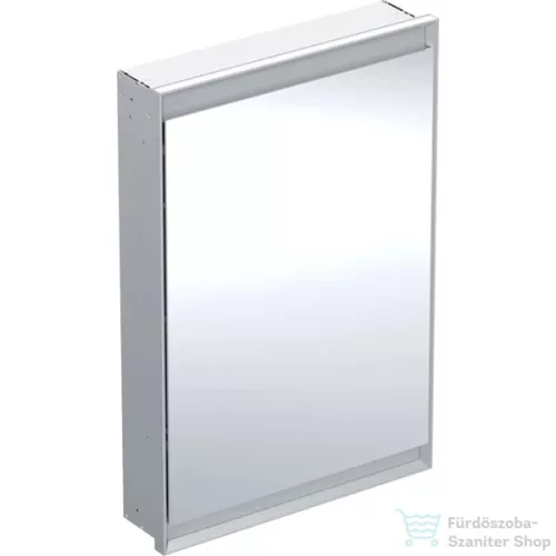 Geberit ONE 60x90 cm-es 1 ajtós falsík alatti tükrös szekrény ComfortLight világítással,balos,eloxált alumínium 505.800.00.1