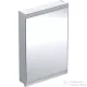 Geberit ONE 60x90 cm-es 1 ajtós falsík alatti tükrös szekrény ComfortLight világítással,balos,eloxált alumínium 505.800.00.1