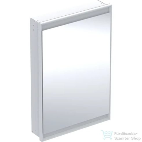 Geberit ONE 60x90 cm-es 1 ajtós falsík alatti tükrös szekrény ComfortLight világítással,balos,fehér/porszórt alumínium 505.800.00.2