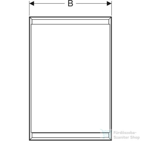 Geberit ONE 60x90 cm-es 1 ajtós falsík alatti tükrös szekrény ComfortLight világítással,balos,fehér/porszórt alumínium 505.800.00.2
