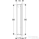 Geberit ONE 60x90 cm-es 1 ajtós falsík alatti tükrös szekrény ComfortLight világítással,balos,matt fekete/porszórt alumínium 505.800.00.7