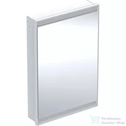  Geberit ONE 60x90 cm-es 1 ajtós falsík alatti tükrös szekrény ComfortLight világítással,jobbos,fehér/porszórt alumínium 505.801.00.2