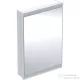 Geberit ONE 60x90 cm-es 1 ajtós falsík alatti tükrös szekrény ComfortLight világítással,jobbos,fehér/porszórt alumínium 505.801.00.2