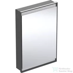   Geberit ONE 60x90 cm-es 1 ajtós falsík alatti tükrös szekrény ComfortLight világítással,jobbos,matt fekete/porszórt alumínium 505.801.00.7