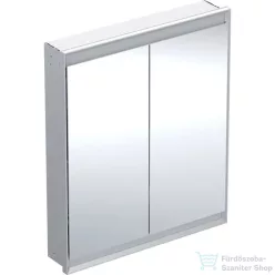   Geberit ONE 75x90 cm-es 2 ajtós falsík alatti tükrös szekrény ComfortLight világítással,eloxált alumínium 505.802.00.1