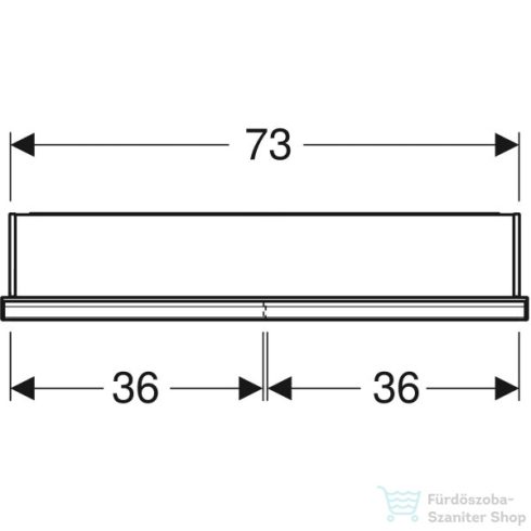 Geberit ONE 75x90 cm-es 2 ajtós falsík alatti tükrös szekrény ComfortLight világítással,eloxált alumínium 505.802.00.1