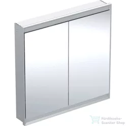   Geberit ONE 90x90 cm-es 2 ajtós falsík alatti tükrös szekrény ComfortLight világítással,eloxált alumínium 505.803.00.1