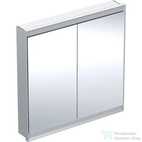 Geberit ONE 90x90 cm-es 2 ajtós falsík alatti tükrös szekrény ComfortLight világítással,eloxált alumínium 505.803.00.1