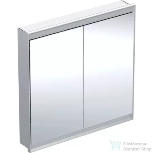 Geberit ONE 90x90 cm-es 2 ajtós falsík alatti tükrös szekrény ComfortLight világítással,eloxált alumínium 505.803.00.1