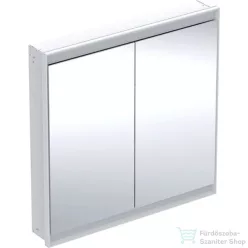   Geberit ONE 90x90 cm-es 2 ajtós falsík alatti tükrös szekrény ComfortLight világítással,fehér/porszórt alumínium 505.803.00.2