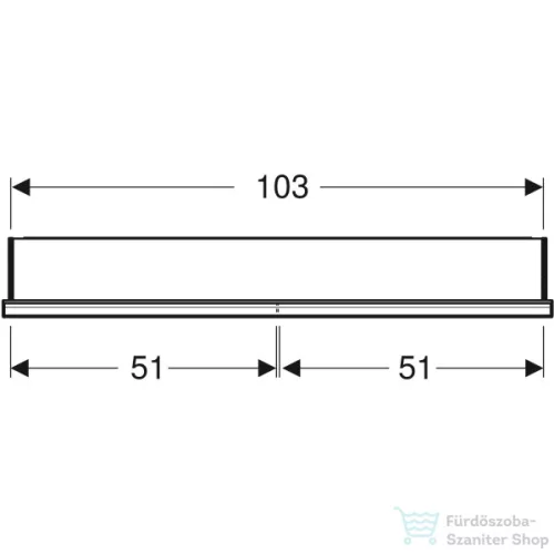Geberit ONE 105x90 cm-es 2 ajtós falsík alatti tükrös szekrény ComfortLight világítással,eloxált alumínium 505.804.00.1