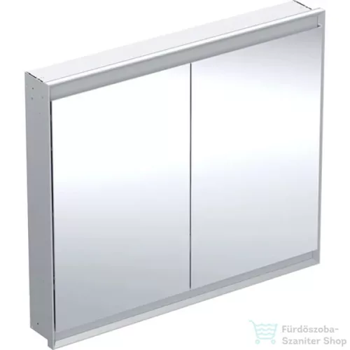 Geberit ONE 105x90 cm-es 2 ajtós falsík alatti tükrös szekrény ComfortLight világítással,eloxált alumínium 505.804.00.1