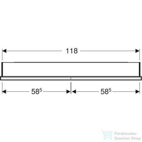 Geberit ONE 120x90 cm-es 2 ajtós falsík alatti tükrös szekrény ComfortLight világítással,eloxált alumínium 505.805.00.1
