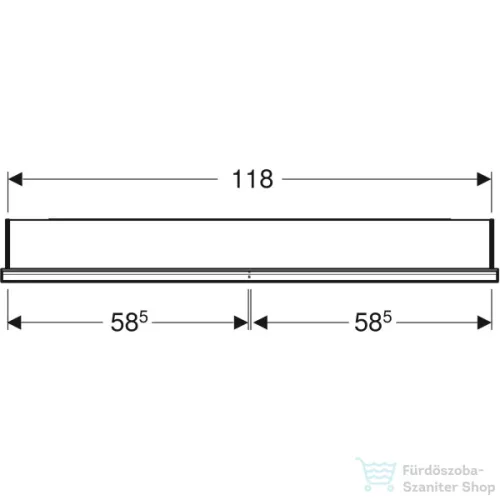 Geberit ONE 120x90 cm-es 2 ajtós falsík alatti tükrös szekrény ComfortLight világítással,eloxált alumínium 505.805.00.1