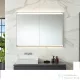 Geberit ONE 120x90 cm-es 2 ajtós falsík alatti tükrös szekrény ComfortLight világítással,fehér/porszórt alumínium 505.805.00.2