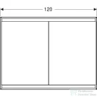 Geberit ONE 120x90 cm-es 2 ajtós falsík alatti tükrös szekrény ComfortLight világítással,fehér/porszórt alumínium 505.805.00.2