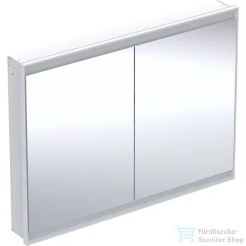 Geberit ONE 120x90 cm-es 2 ajtós falsík alatti tükrös szekrény ComfortLight világítással,fehér/porszórt alumínium 505.805.00.2