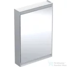 Geberit ONE 60x90 cm-es 1 ajtós tükrös szekrény ComfortLight világítással,balos,eloxált alumínium 505.810.00.1